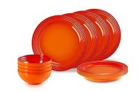 Le Creuset Servies set 12-delig in Aardewerk, Oranjerood