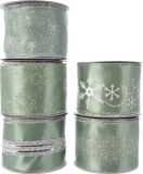 Decoris 3 stuks! Lint polyester draad l270 cm en b6.3 cm blauw