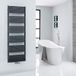 Hudson Reed Sèche-serviettes design incurvé pour salle de bain - Raccordement central | 150cm x 50cm - Noir | Arch