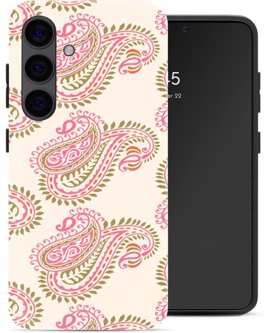 Selencia Hoesje - Geschikt voor Samsung Galaxy S24 - Backcover - Paisley Blush