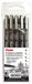 Pentel S20P Pointliner Fineliner zwart 5 stuks 0,05-0,1-0,3-0,5-0,8 mm