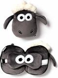 Reiskussen Shaun het Schaap Ronde Knuffel - Reiskussen & Slaapmasker