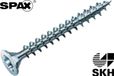 SPAX Roestvaststalen schroef, 6 x 60 mm, 100 stuks, Deeldraad, Verzonken kop, T-STAR plus T30, 4CUT, Roestvast staal A2