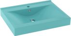 vidaXL Wastafel met kraangat 60x46 cm keramiek mat lichtgroen