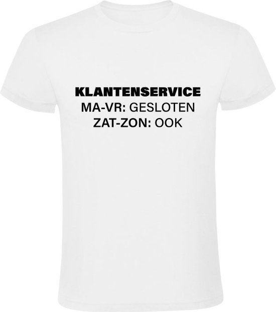 Sol's Heren T-shirt Klantenservice - Wit - Maat L