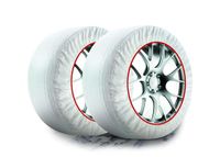 Bottari Calze da Neve Snow Socks Omologate Italia, Taglia S, Bianco, Catene da Neve Tessili per R13 - R17