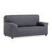 Maxifundas - Vega 2-zits bankhoes - Elastische bankovertrek grijs - Antislip bankhoes van jacquard-stof - Extra zachte bankhoes met linten achter
