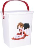 Merkloos Huisdieren honden voedsel/voercontainer - voorraad box - kunststof - 5 liter - afsluitbare deksel - 23 x 18 x 16 cm