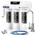 Merkloos Icecat Waterfilter onder gootsteen - Geborsteld nikkel kraan - 0,5 micron - 3 stappen