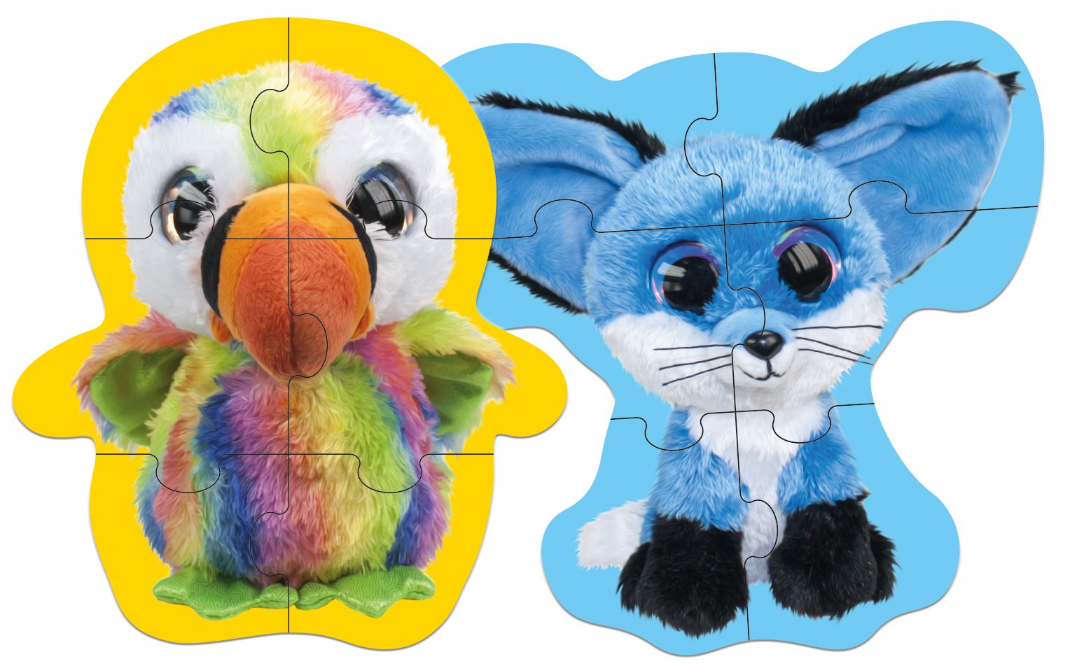 Tactic Lumo Stars 4 in 1 Vormpuzzel (Papegaaiduikers & Vossen) - 56316