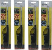 Merkloos / Sans marque Benson Gas/BBQ/Keuken/Kaarsen Aanstekers - 4 Stuks - 27 cm - Flexibele Hals - Kinderslot