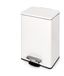 Poubelle 20 litres, aluminium, blanc, à pédale, rectangulaire