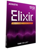 Elixir Strings Acoustic Guitar Strings Phosphor Bronze with NANOWEB Coating, HD Light (.013-.053)