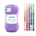 Gründl Cotton Quick Uni wol voor breien en haken, 100% katoen, 1 bol van 50 g, 125 m, haak-/breigaren, lavendel