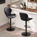 Ensemble de 2 tabourets de bar, pivotant à 360°, réglable en hauteur, noir