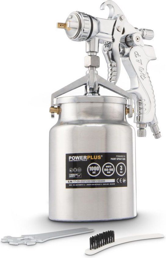 Powerplus POWAIR0110 Pneumatisch verfpistool - HVLP - 1000ml - 3 bar