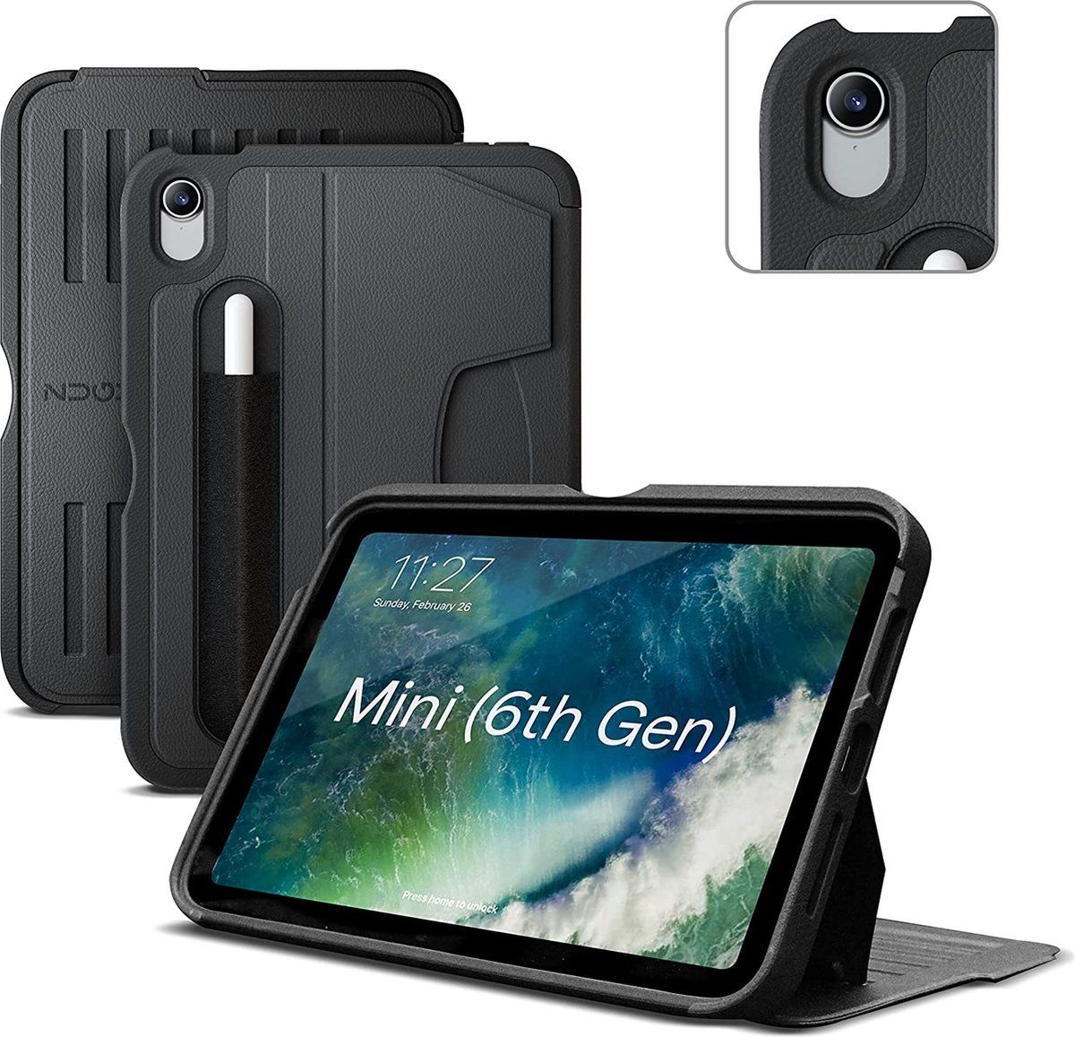 ZUGU CASE voor 2021 iPad Mini (6e generatie) / - / - / Zwart