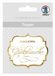 Ursus 56700004 - topper hartelijk gelukwensen, 6,5 x 7,6 cm, 8 stuks, wit/goud