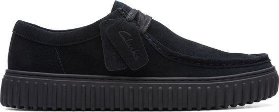 CLARKS Torhill Lo Heren Veterschoenen - Suède - Zwart
