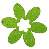 Petra's Knutsel-News 100 x bloem 30 mm met bloemenuitsnijding, glittervilt, eenzijdig glitter, fliz, appelgroen, 18 x 12 x 5 cm