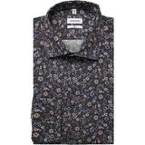 Seidensticker Slim Fit Overhemd bruin, Bloemen