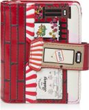 Shagwear Portemonnee - Compact Beugelportemonnee - Dames - Kunstleer - Vintage Bakery (0549sm)