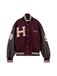Tommy Hilfiger Dames Lichte Jas Wolmix S Crème/Donkerbruin/Wijnrood/Offwhite