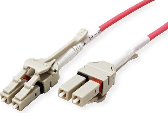 ROLINE glasvezelkabel 50/125µm OM4, LC/LC, LSOH, Low-Loss, Data Center, violet, 5 m