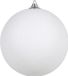 Othmar Decorations Kerstbal - groot - wit - D25 cm - kunststof - glitter afwerking