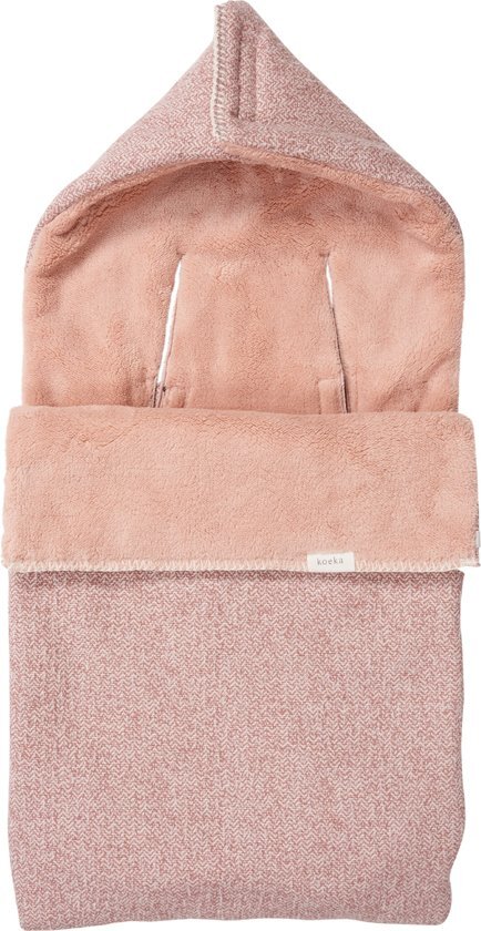 Koeka Baby voetenzak Vigo teddy 3/5 punts - old pink/shadow pink