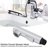 Sans marque Tête de pulvérisation pour robinet ABS Douchette extractible Douche Robinet d'eau Accessoire de remplacement pour robinet de cuisine et de salle de bain Finition chromée