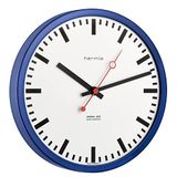 Hermle Stationsklok 30471-Q70870 radio, blauw, Ø 30 cm x 5 cm