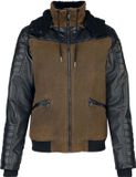 Rock Rebel by EMP zwart/olijfgroene tussenseizoensjas met capuchon - Dames - S