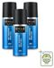Vogue Men Nordic Blue Antitranspirant Deodorant Spray 150 ml - Pakket - 3 stuks