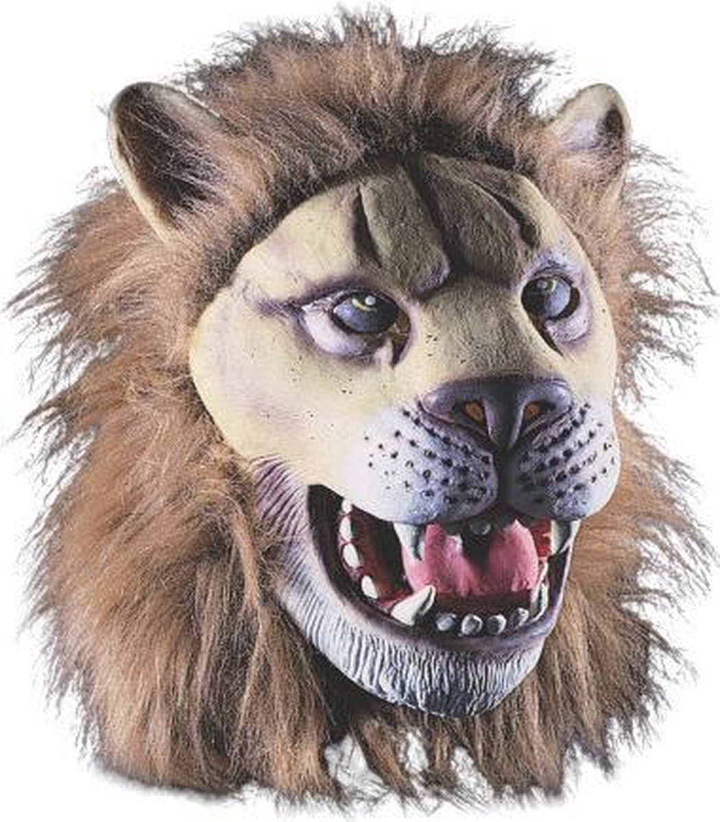 Carnival Toys Verkleedmasker Leeuw Latex Bruin One-size