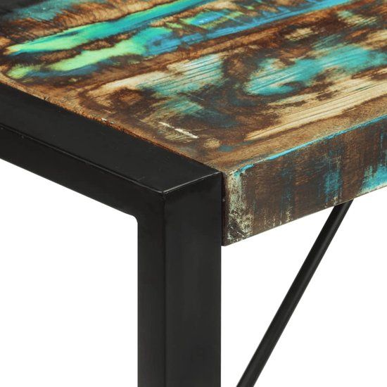 vidaXL Eettafel 120x55x76 cm massief gerecycled hout