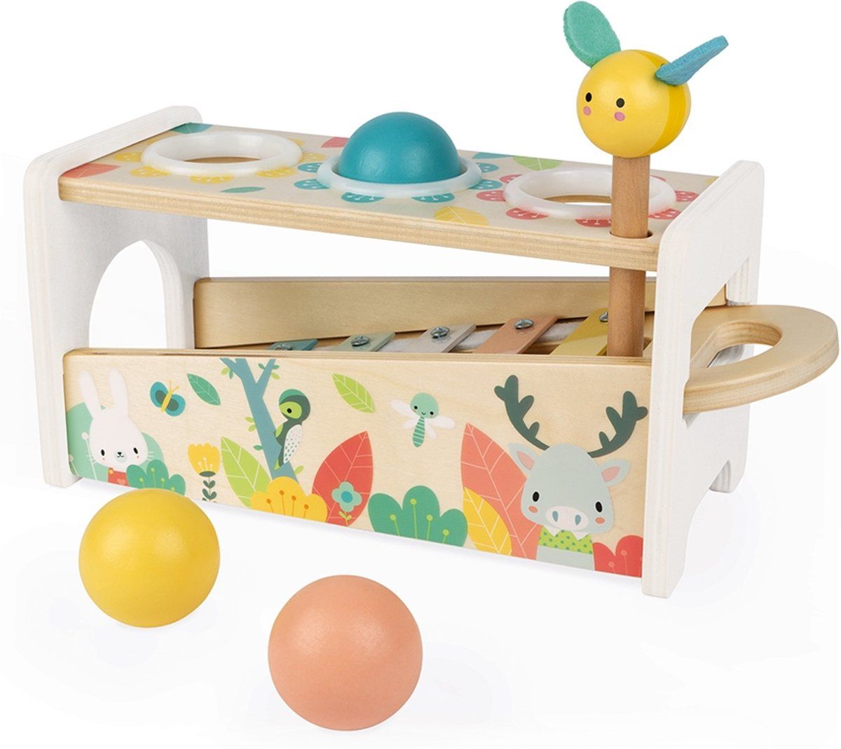 Janod Pure - Tap tap Xylofoon - Hout - Veelkleurig