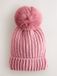 Next - Geribbelde beanie met pompon - Roze