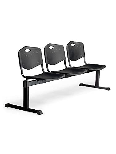 Piqueras y Crespo Frame Werkplek - 3 Personen - Zwart - 178 cm