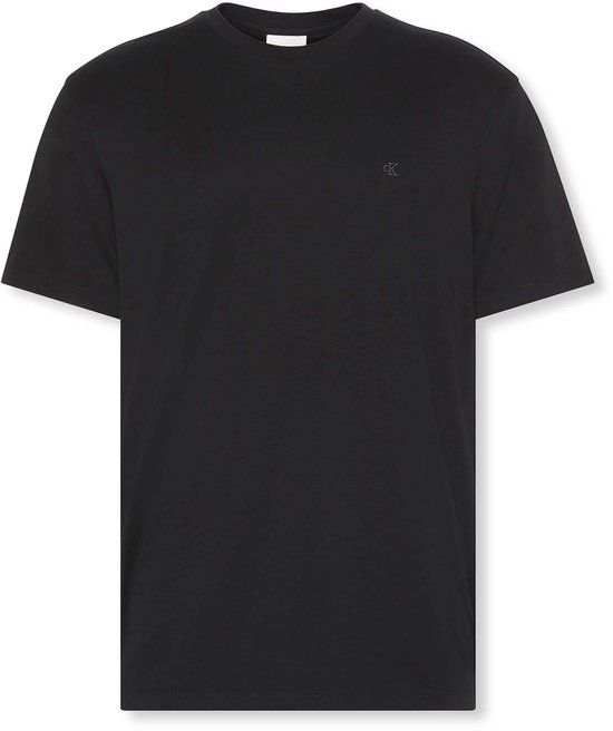 Calvin Klein Ss Supima Borst Emb. T-Shirt - Streetwear - Volwassen - Zwart - S