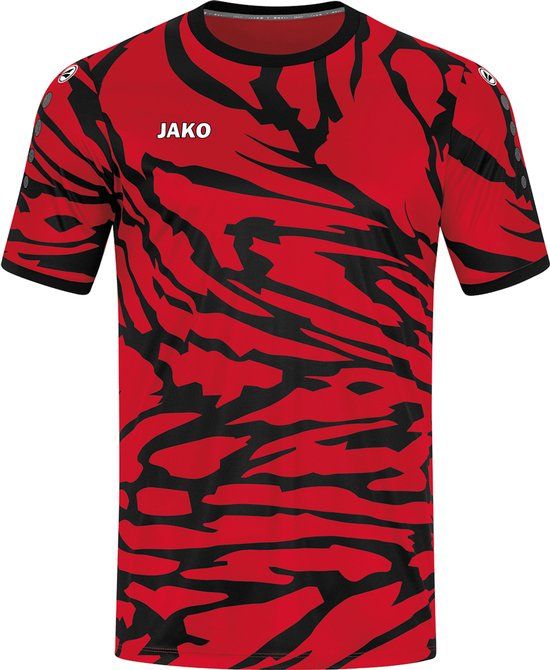 JAKO Shirt Animal Korte Mouw Kind Rood-Zwart Maat 152