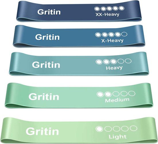 Fitnessbanden Set - 5 Weerstandsbanden - Huidvriendelijk Latex - Multi