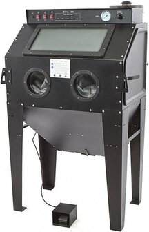 HBM SBC 350 Straalcabine met Afzuiging - MAT ZWART