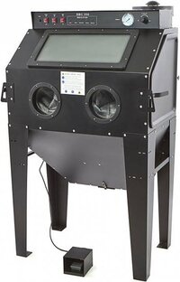 HBM SBC 350 Straalcabine met Afzuiging - MAT ZWART