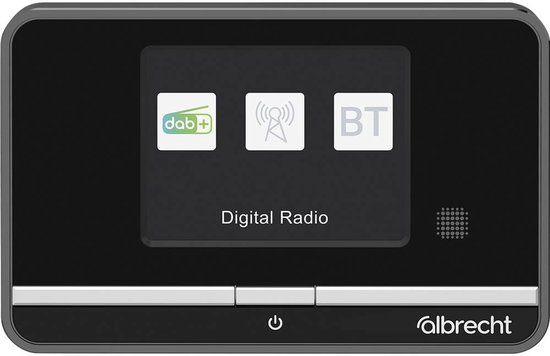 Albrecht DR 521 Radio DAB+, VHF (FM) AUX, Bluetooth, DAB+, FM Incl. afstandsbediening, Wekfunctie Zwart