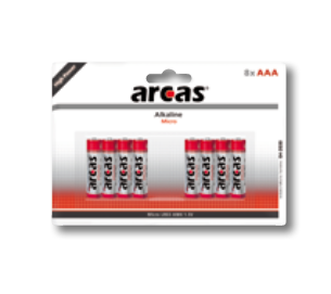 Arcas 117 44803 Alkaline Batterijen - 8 stuks - Multi