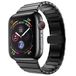 Wigento Apple Watch Series Ultra 1 + 2 49mm, 9, 8, 7, 45 / 6 SE, 5, 4, 44 / 3, 2, 1, 42mm. Stijlvolle, zwarte stalen vervangende band voor smartwatch. Nieuw