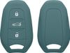 kwmobile coque de clé de voiture pour Peugeot Citroen clé de voiture Smartkey à 3 boutons (uniquement Keyless Go) - boîtier de clé de voiture en TPU - étui de clé de voiture de protection - étui à clés en nuit arctique