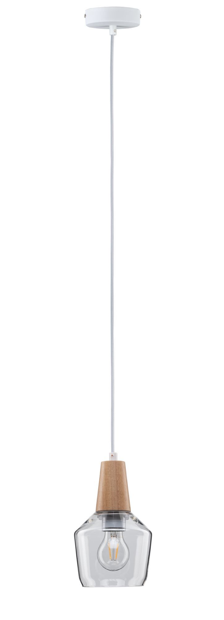 Paulmann 797.45 Plafondlamp - E27 - 20W - Hout/Transparant - Dimbare