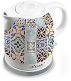 Maestro MR-066-Porto Keramische Waterkoker Wit/Blauw 1.5L 1200W